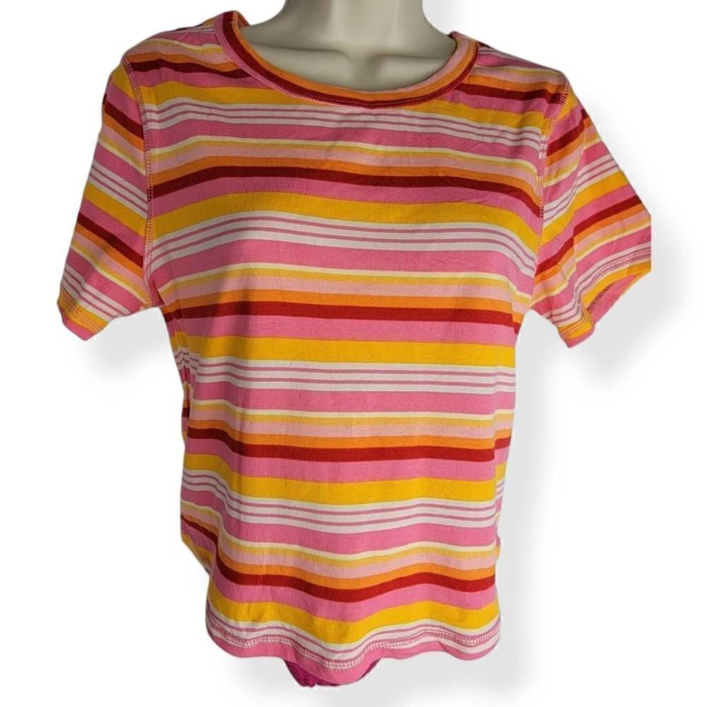 Wild Fable Striped Fitted Cropped Top XS